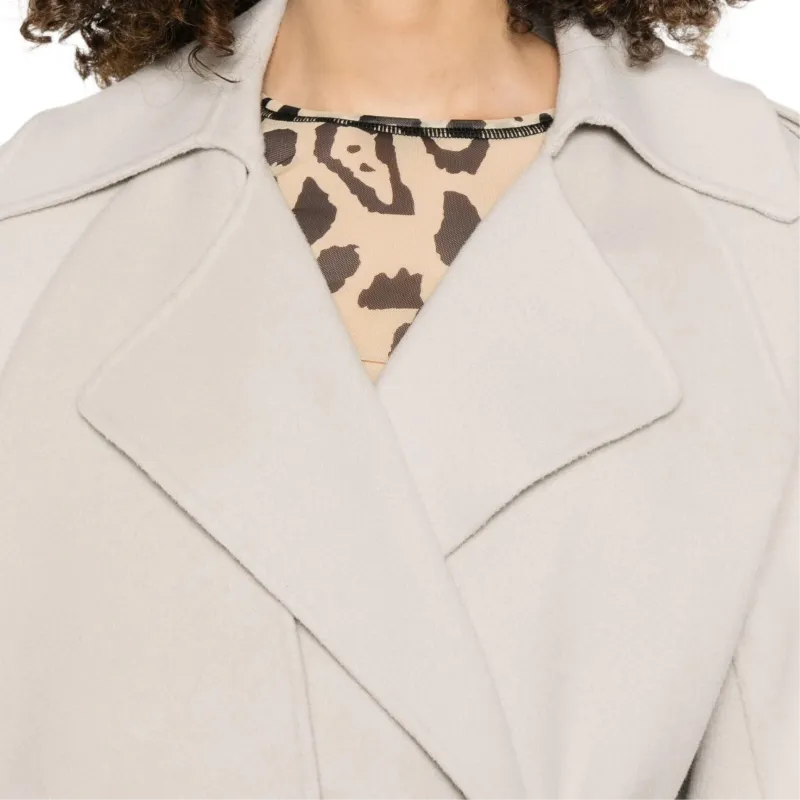 SportMax Fiore Belted Long Sleeved Coat-5