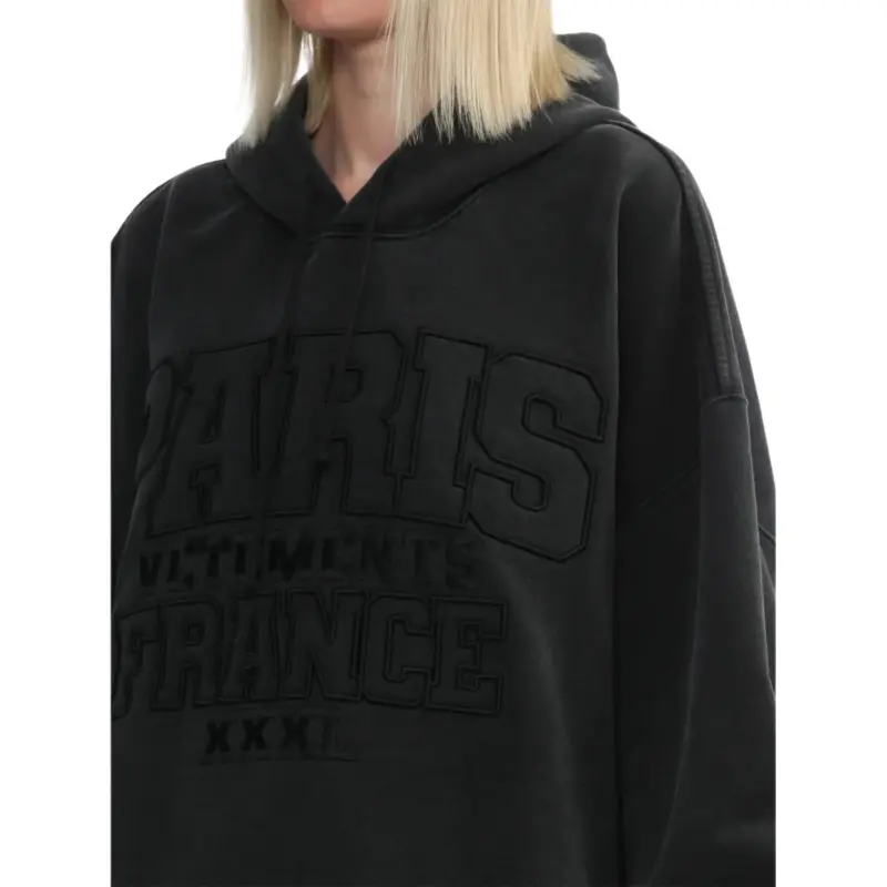 Vetements Paris Xxxl Hoodie 'Washed Black'-5