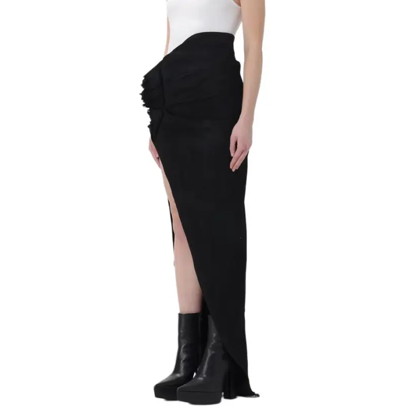 Rick Owens DRKSHDW Ruched Long Skirt-4