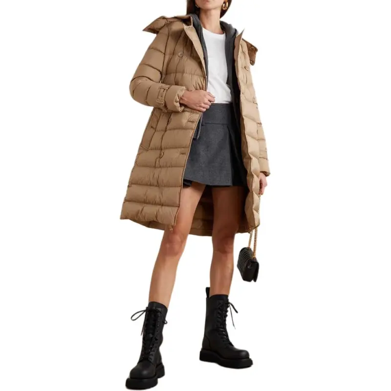 Burberry FW22 Down Jacket Coat Women's Khaki-3