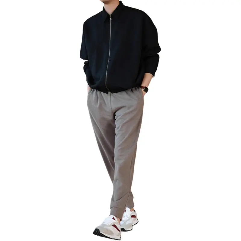 Hacikis Jackets Coats Men's Black-7