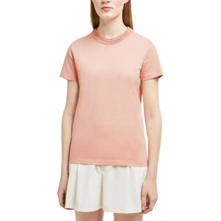 Moncler Crochet detail Cotton T shirt-1