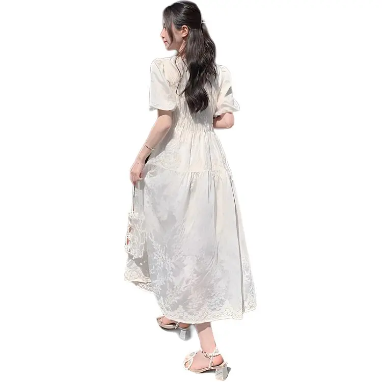 KKX Short Sleeved Dresses Women's White-0