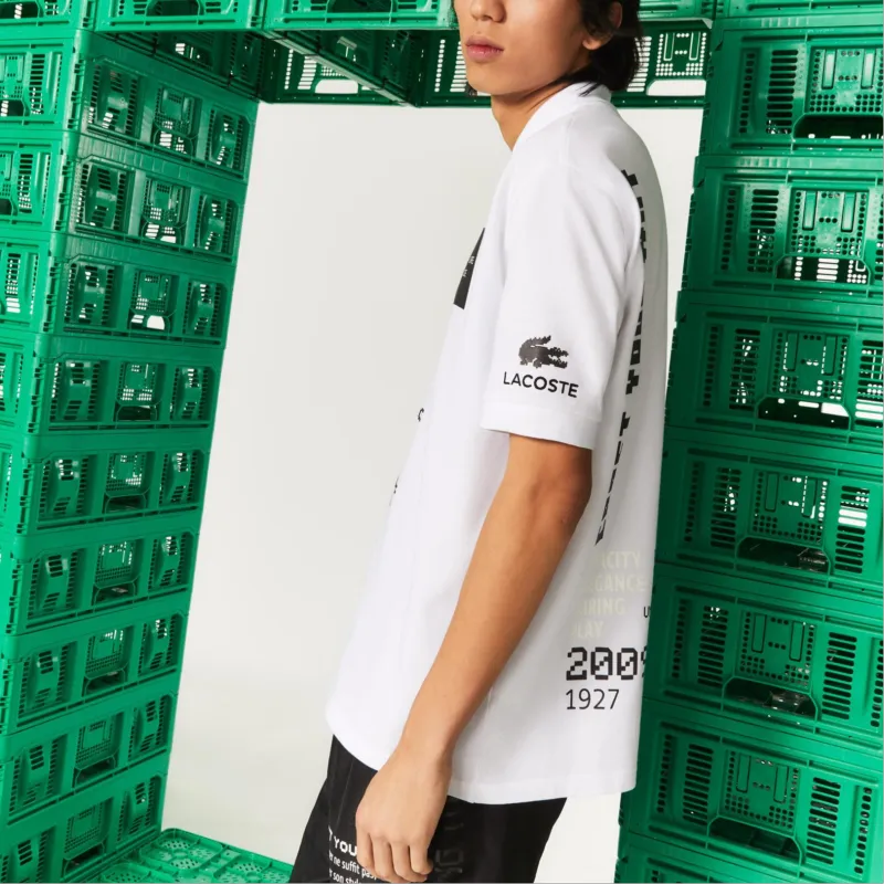 LACOSTE Polo Shirts Men White-3