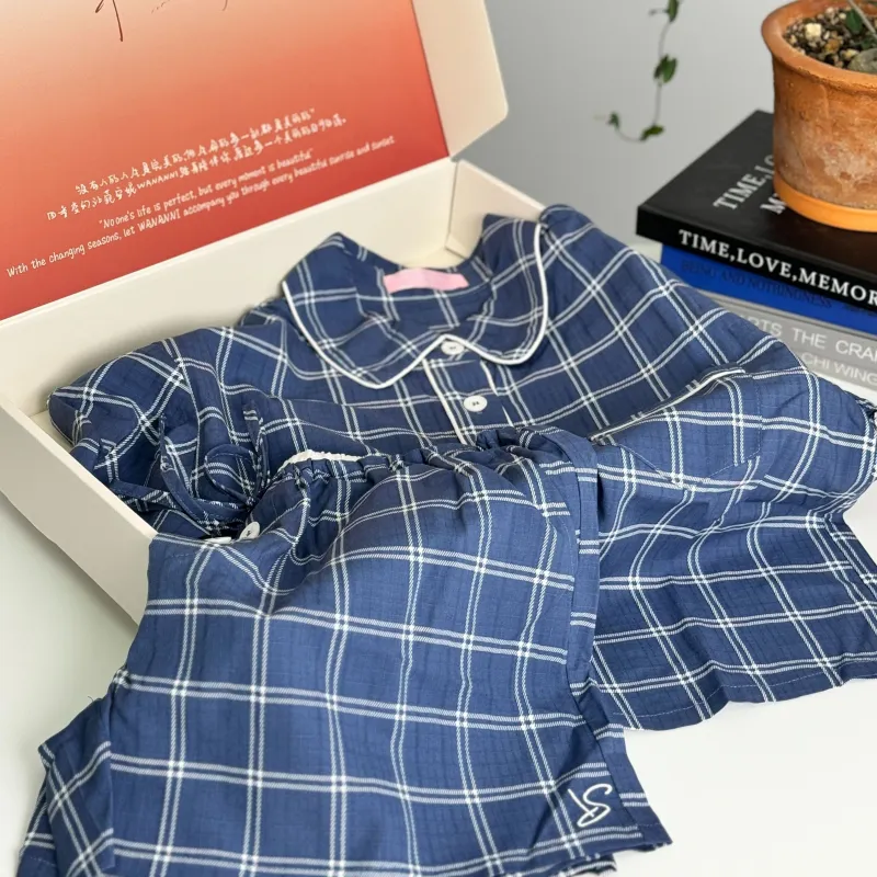 WANANNI Pajama Gift Box Women's Mountain Mist Blue-3