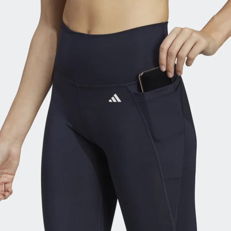 Adidas Free Shipping With AdiClub Optime Stash Pocket High Waisted 7/8 Leggings-4