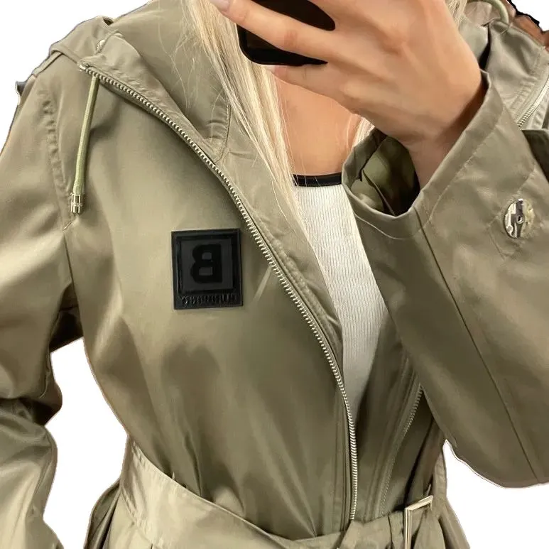 Burberry Trench Coat Women's Green-3