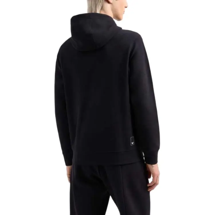 EMPORIO ARMANI Asv Travel Essentials Waffle Jersey Hooded Sweatshirt-2