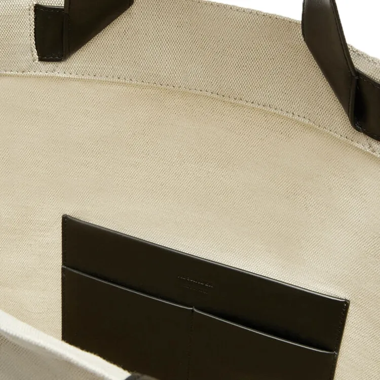 JIL SANDER Logo Printed Large Tote Bag-2