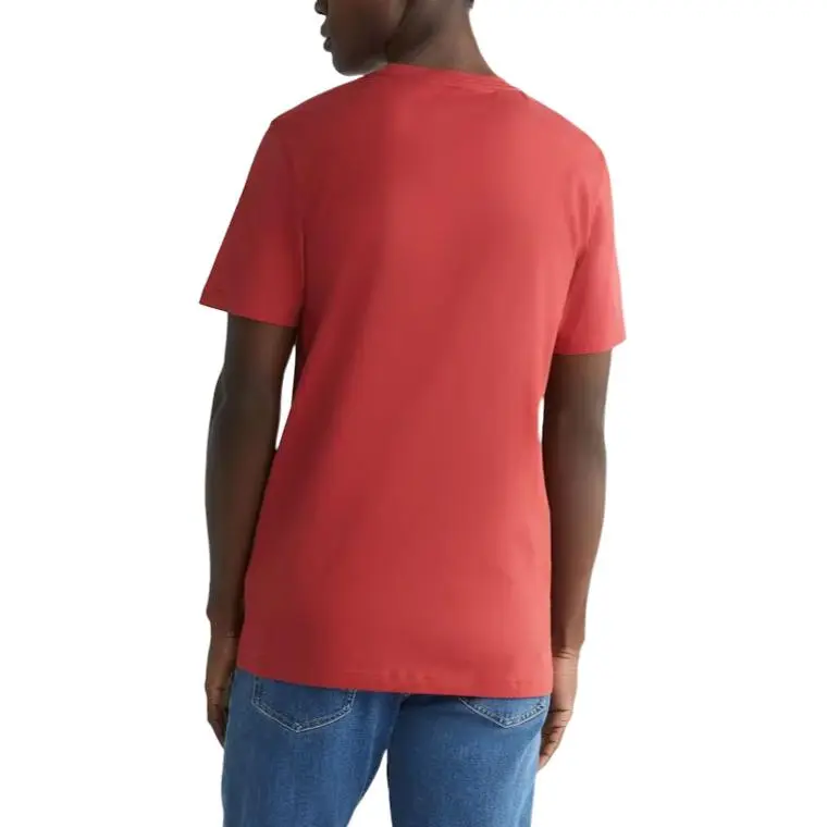 CALVIN KLEIN Outline Monogram Logo T Shirt T Shirt Men's Red-1