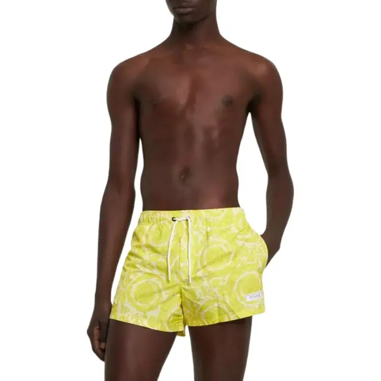 VERSACE Barocco-Printed Drawstring Swim Shorts-2