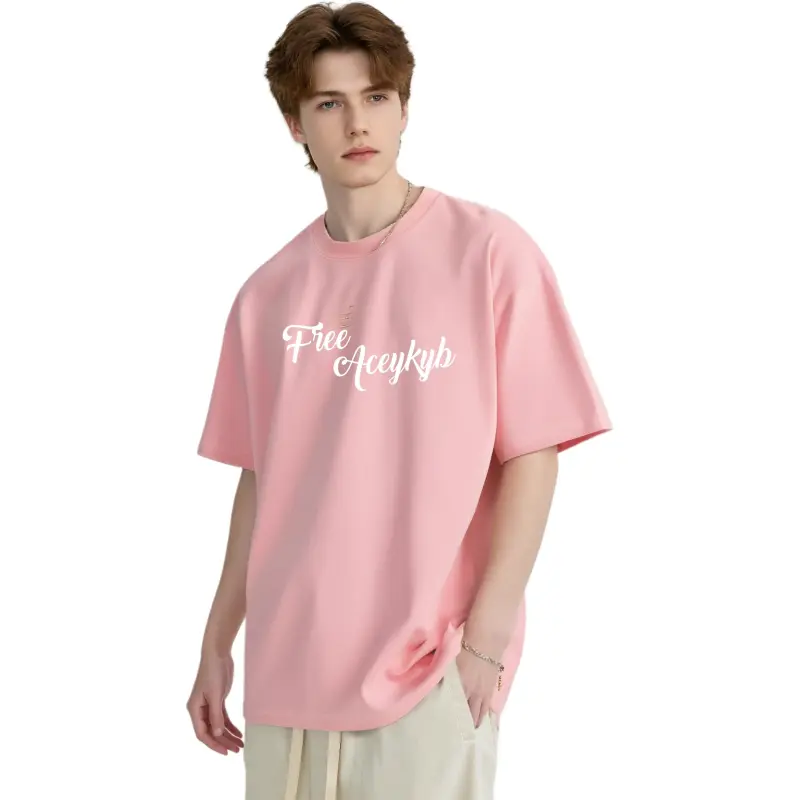 YK&YB T Shirts Unisex Light Pink-5