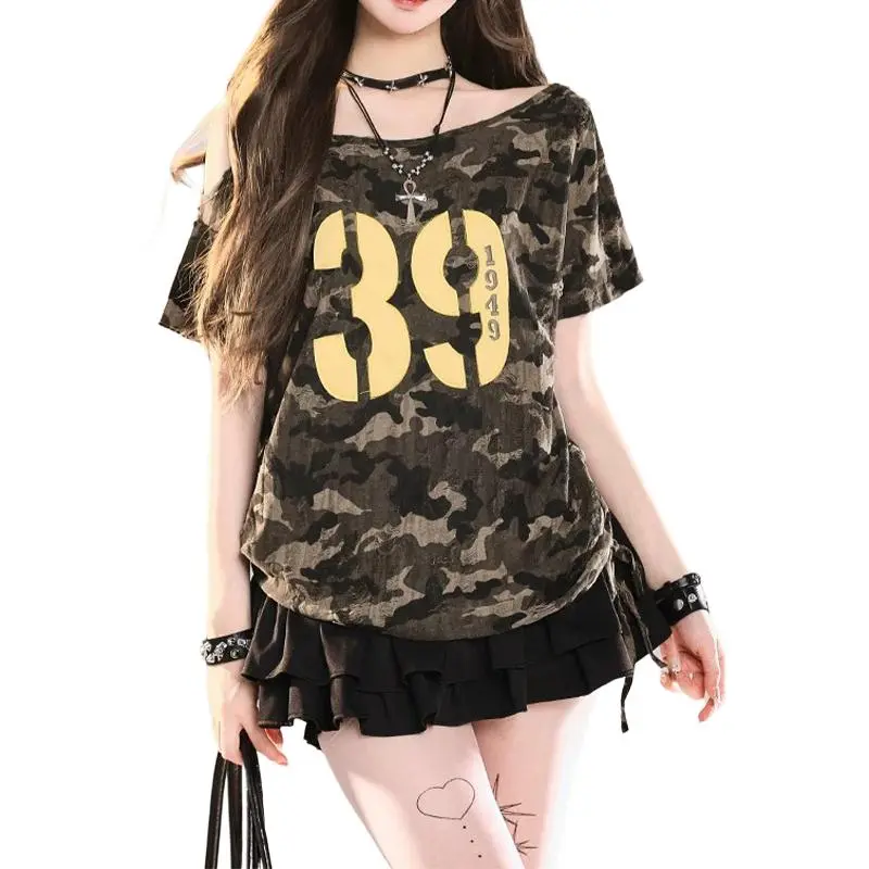NHZN Drop Shoulder Sleeve T Shirt Women's-3