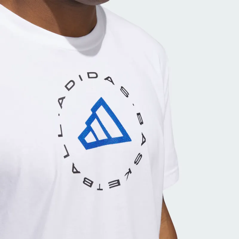 Adidas BASKETBALLHOOPS T-Shirt Men's White-4