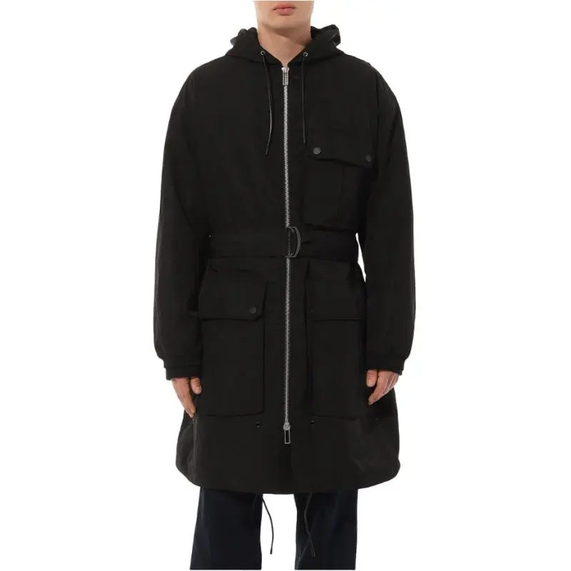 EMPORIO ARMANI FW23 Trench Coat Men's Black-3