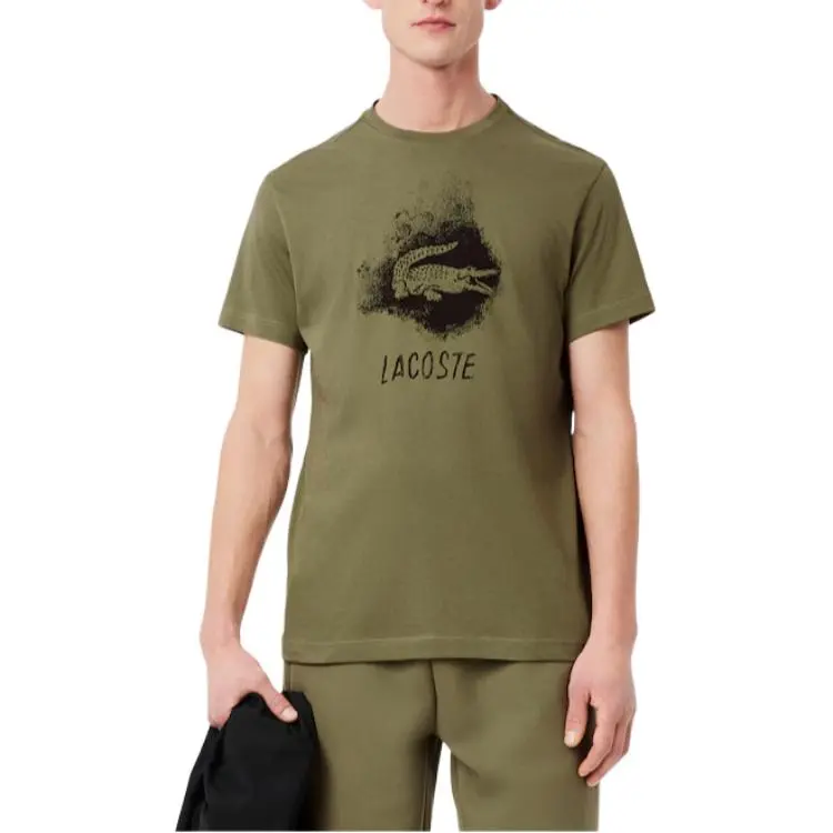 LACOSTE T Shirt Men's Khaki Green-1