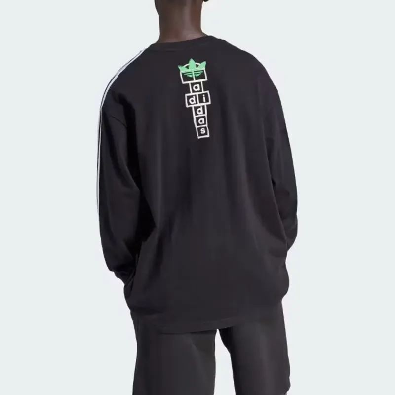 Adidas originals X KORN Long Sleeve Shirt Black - POIZON Adidas originals X KORN Long Sleeve Shirt Black - POIZON