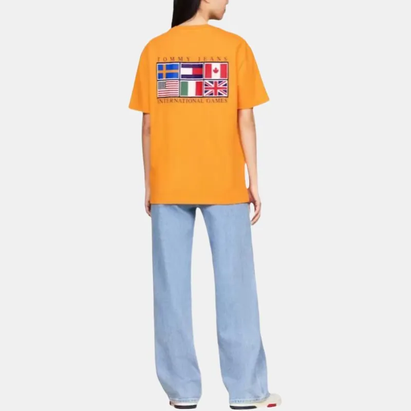 Tommy Hilfiger International Games Logo T Shirt T Shirt Unisex Yellow-4
