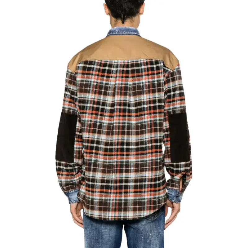 DSQUARED2 Denim details Check pattern Shirt-3