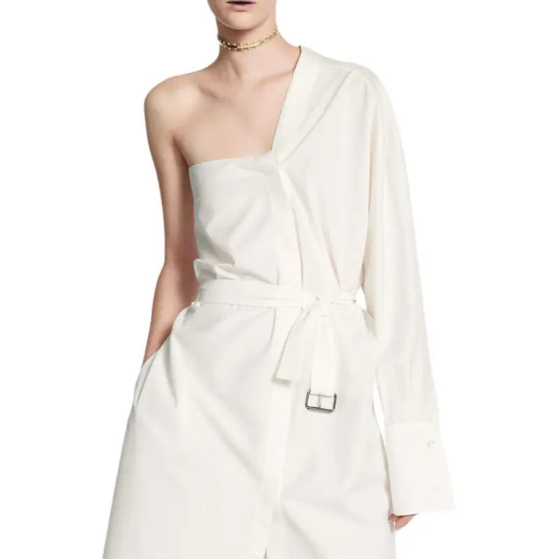 DIOR Long Sleeved Dress Women's White-3