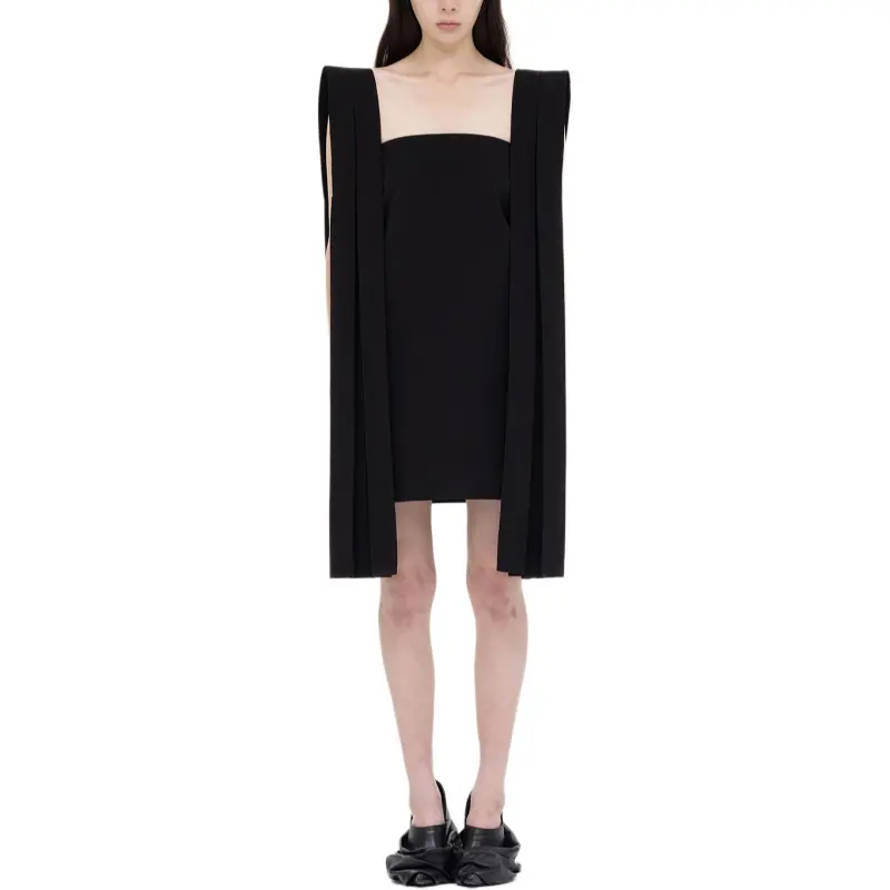 WE11DONE Pleat detail Sleeveless Minidress-5