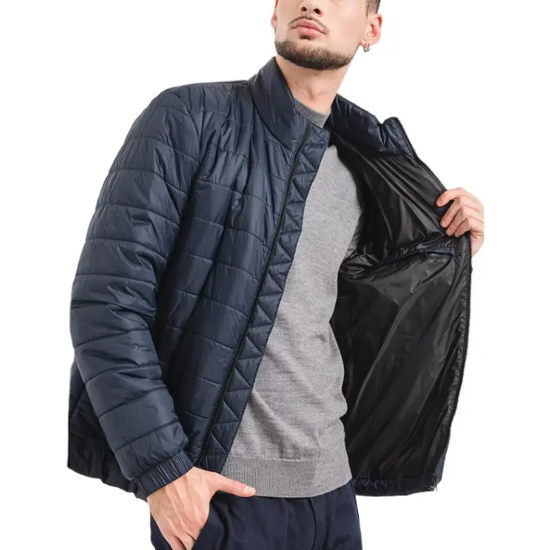 HUGO BOSS Logo Printed Zipped Padded Jacket-3