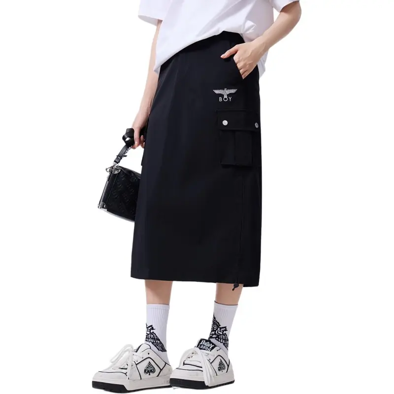 Boy London Casual Long Skirt Women's Black-1