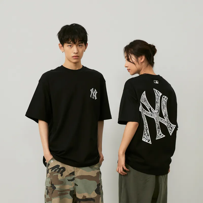 MLB Base Logo T Shirts Unisex Black-3
