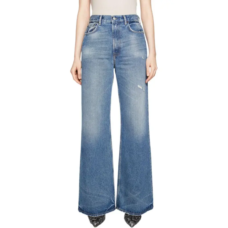 Acne Studios Relaxed Fit 2022F Jeans Mid Blue-2