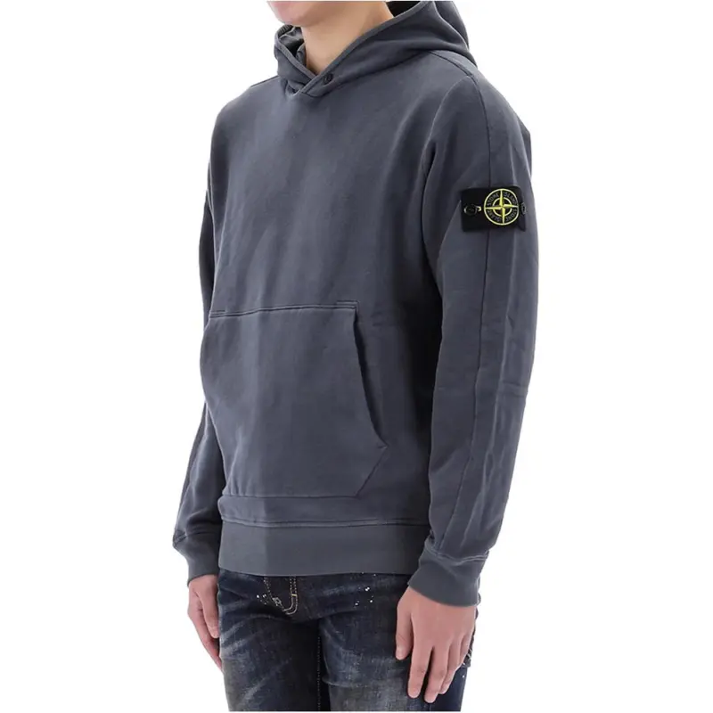 STONE ISLAND Compass Logo patch Cotton Hoodie-6
