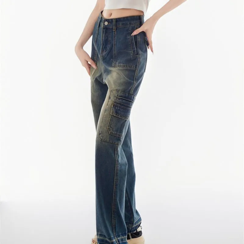 YuChaJia Jeans Women's Blue-2