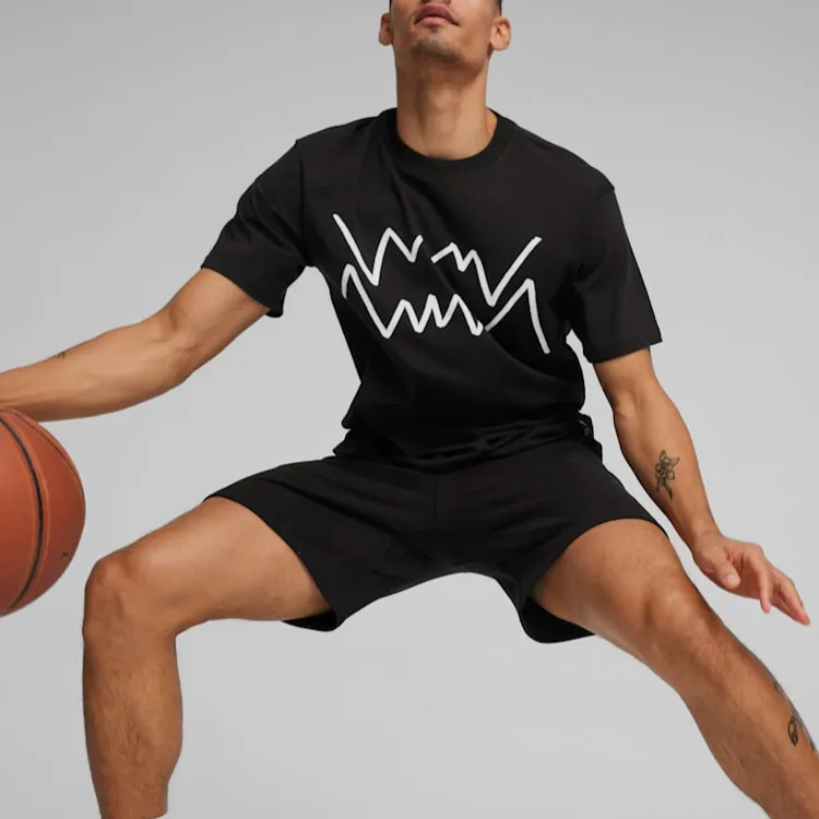 PUMA Jaws Core Men's Basketball Tee T-Shirt Men's Black-4