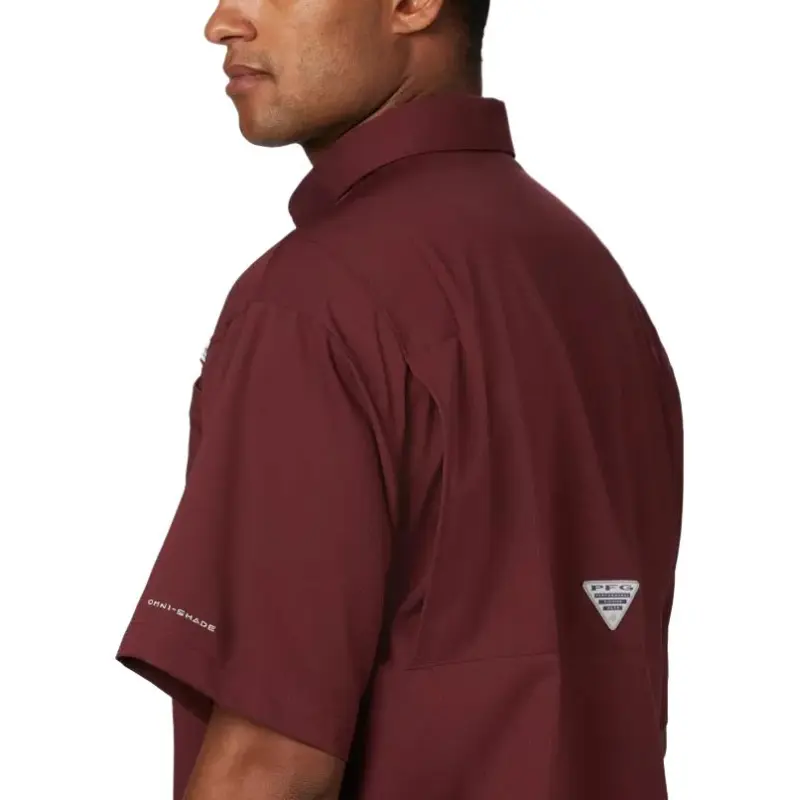 Columbia PFG Tamiami Texas A&M Shirt Men's Tan Chestnut Color-2