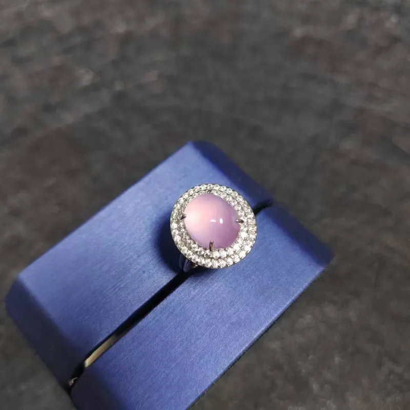 JUNWEN Chalcedony Rings Women's-7