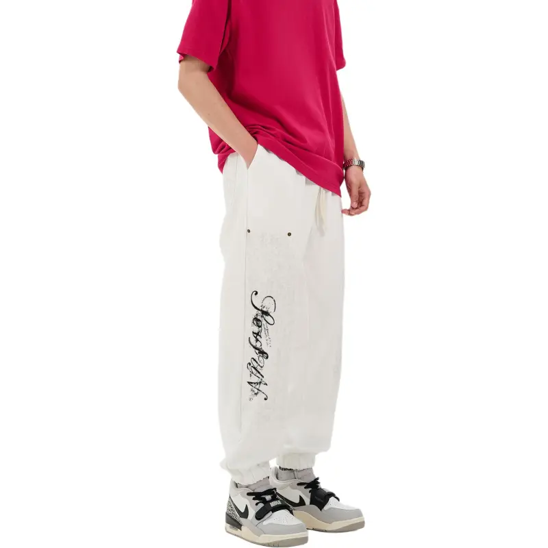 7 SEVFUN Casual Pants Unisex White-4