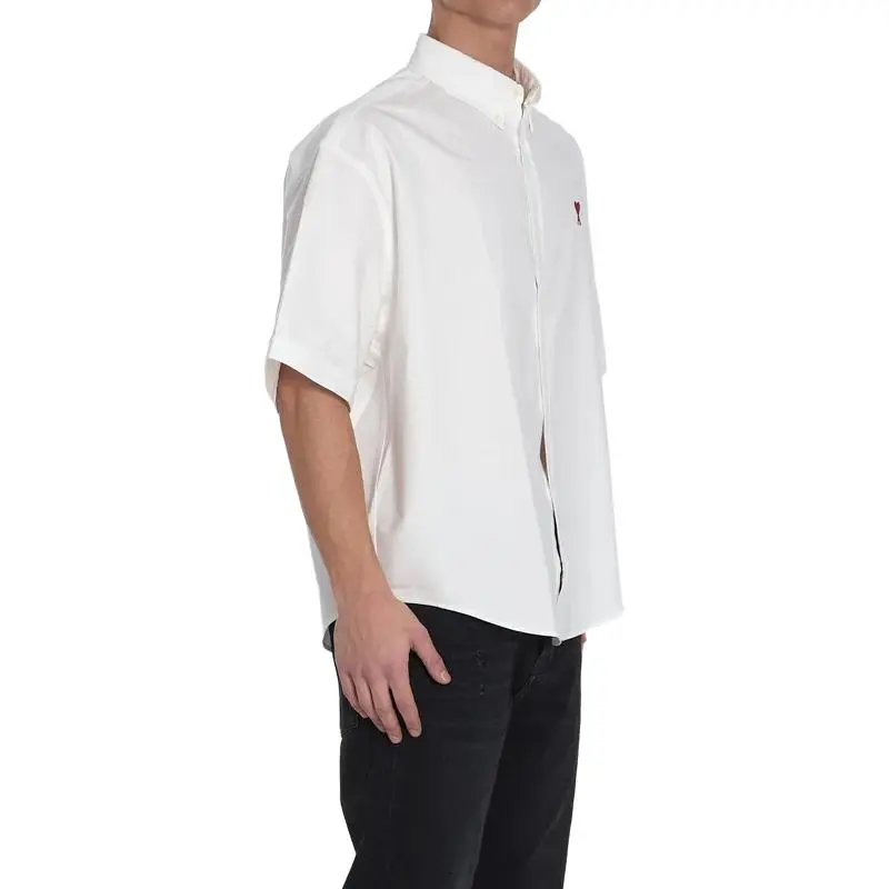 AMIPARIS Paris Ami De Coeur Logo Embroidered Short Sleeved Shirt-2