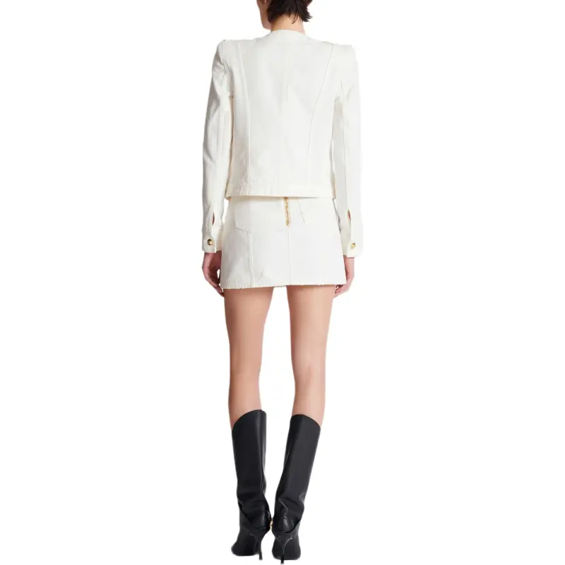 BALMAIN Canvas Cropped Jacket-2