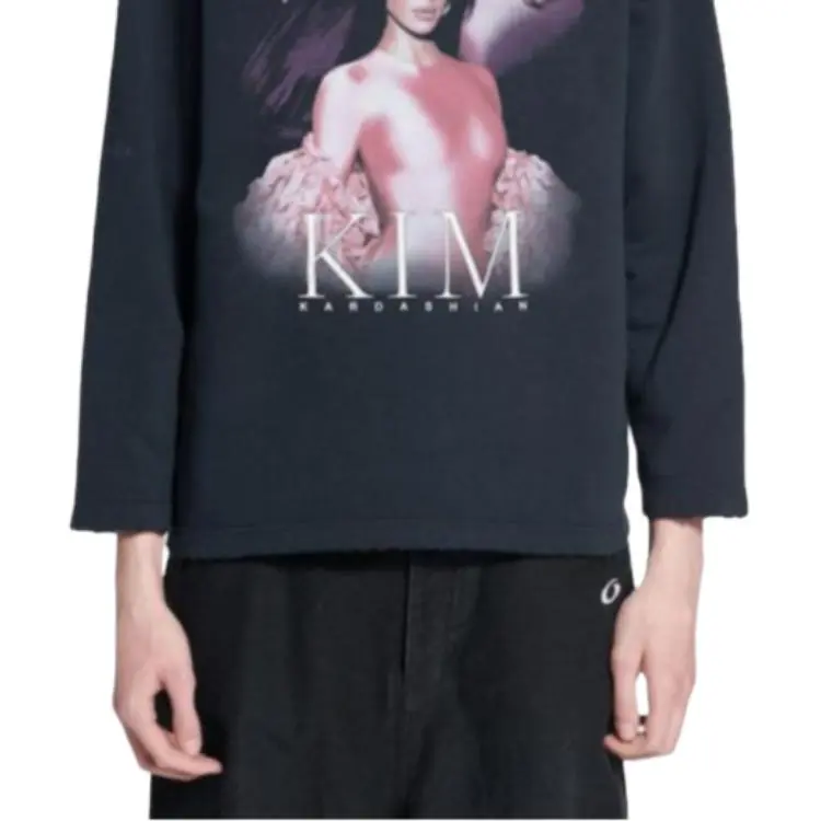 Balenciaga Sweatshirt Loose Fit Unisex Blue-6