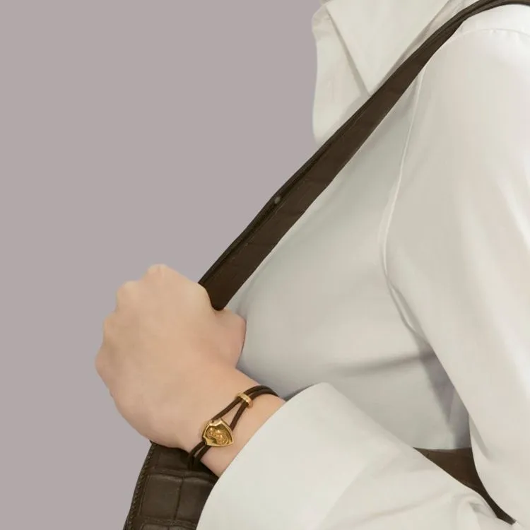 Burberry Lambskin Gold-Plated Metal Bracelets Women's Gold-2