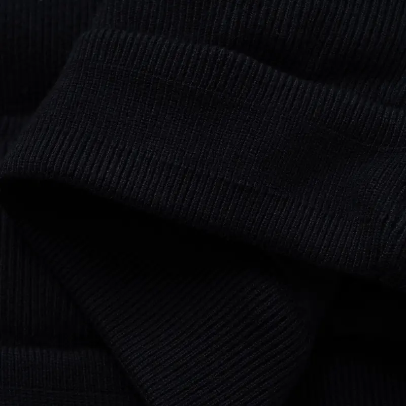 HUGO BOSS Regular Fit Gilet In A Ribbed Cotton Blend Vest Men's Black-9