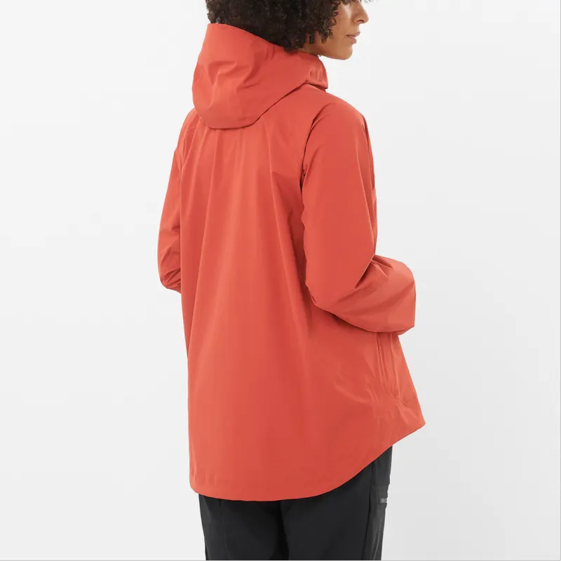 SALOMON Gore Tex Windbreaker Jackets Women's Mud Stove Brown-3