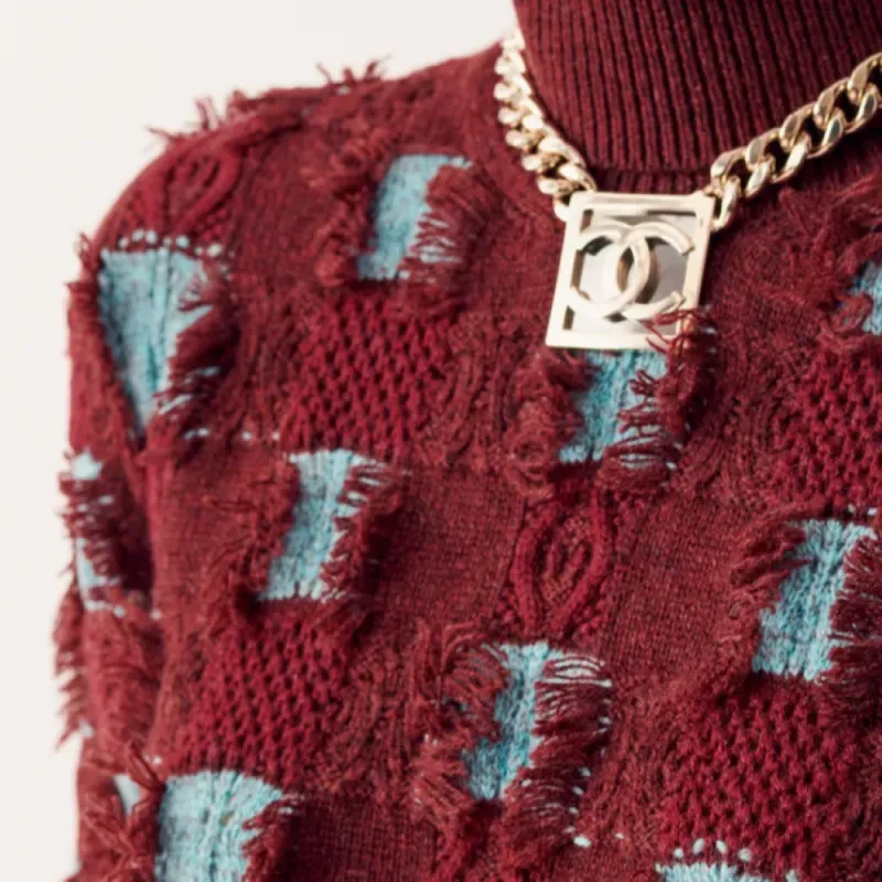 CHANEL Sweaters Women's Red-3