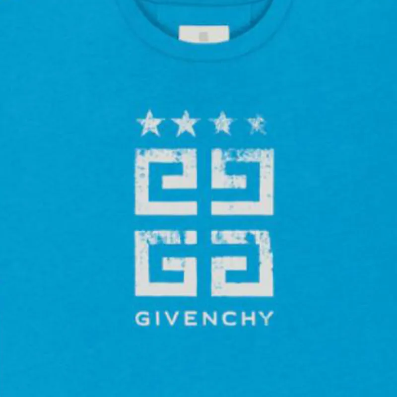 Givenchy Faded 4G Logo Printed Crewneck T Shirt-2