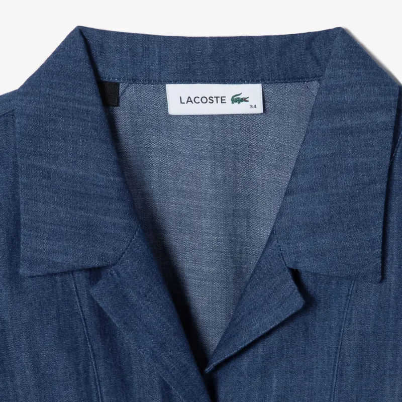 LACOSTE Short-Sleeved Dresses Women's Blue-1
