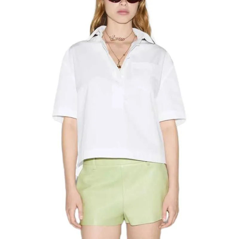 GUCCI Logo embossed Poplin Shirt-2