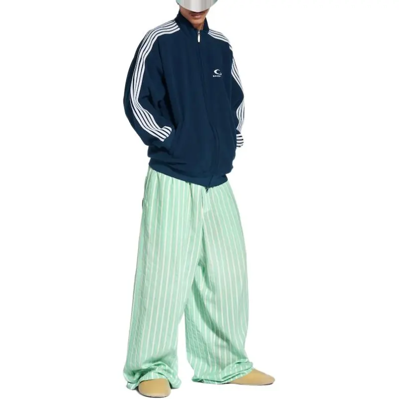 Balenciaga FW25 Pajama Pants Loose Fit Unisex Green-2