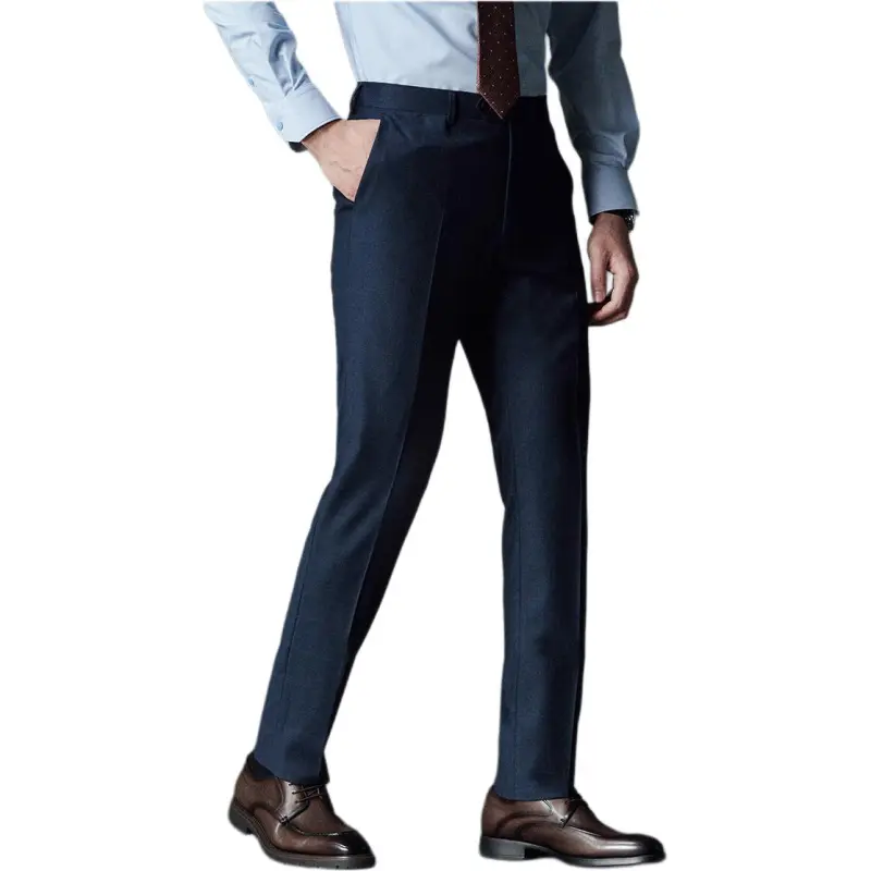 SAINT ANGELO Suit Trouser Men's Twilight Blue With Orange Plaid-3