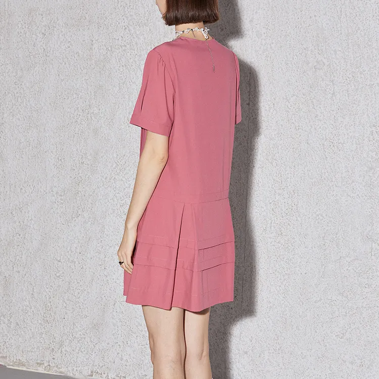 SOLWEIGE Short-Sleeved Dresses Women's Pink Powder-1