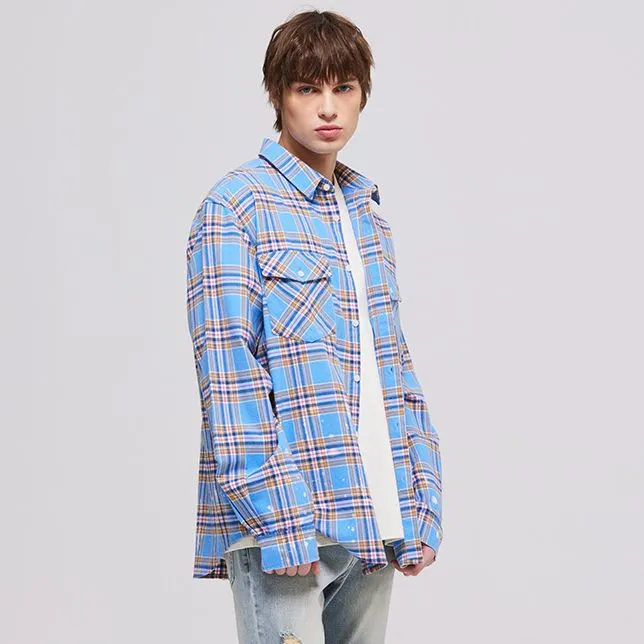 Ed Hardy Shirts Men Baby Blue E1PBM126-4