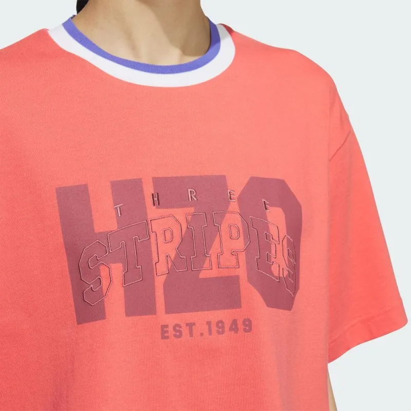 Adidas T Shirt Women's Orange Red-4